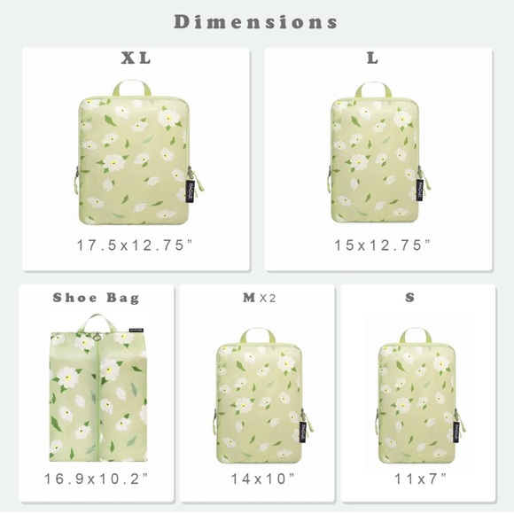 Ultralight Compression Packing Cubes Organizer for Travel Luggage 6 Set … - Picture 6 of 9
